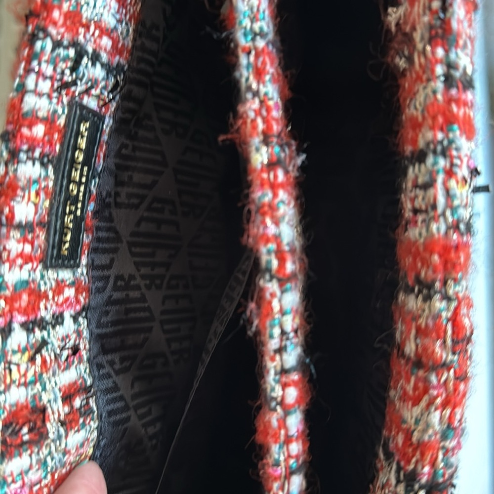Kurt Geiger Kensington Tweed Orange Bag - Picture 9 of 9